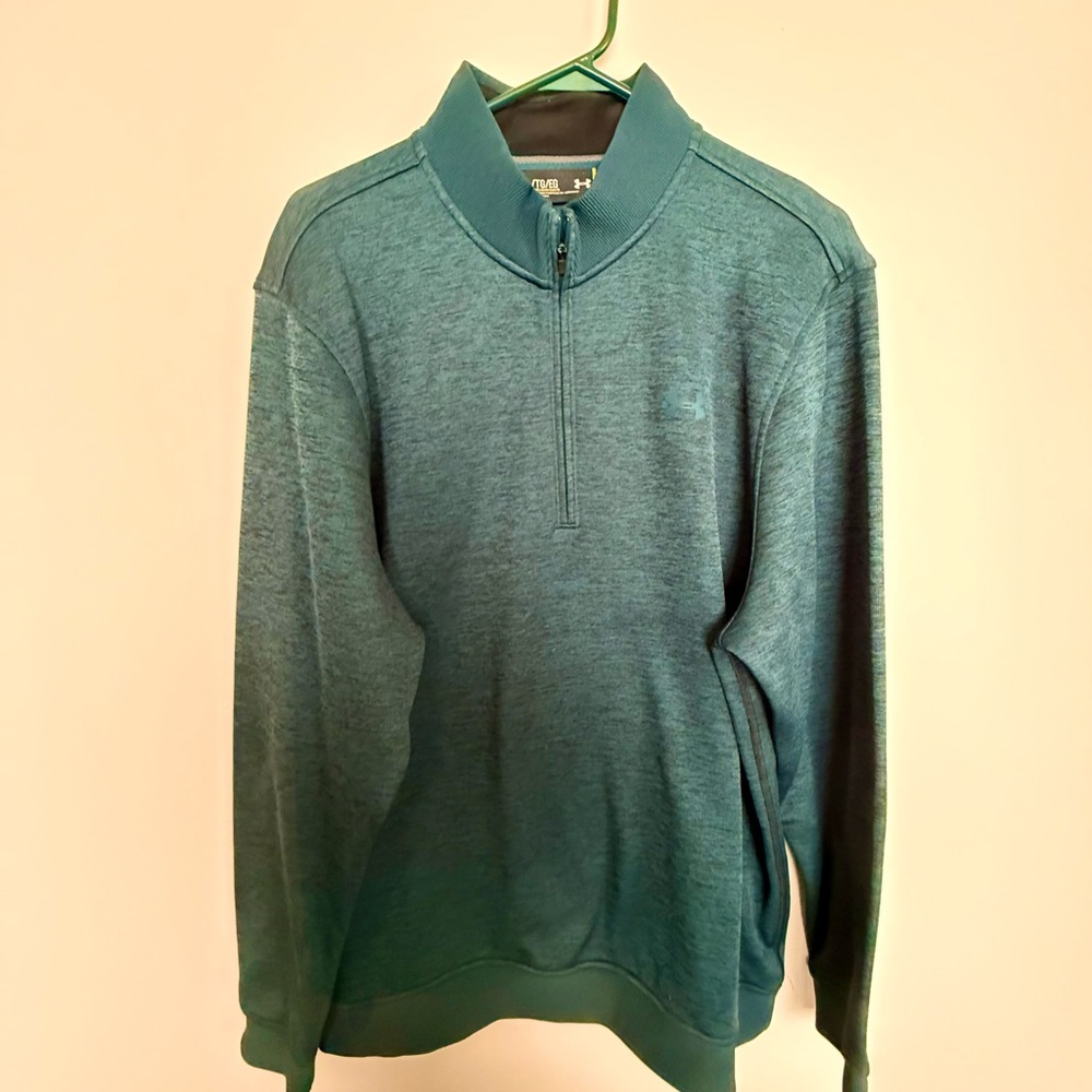 Under Armour XL Men's Teal Zip-Up Sweatshirt